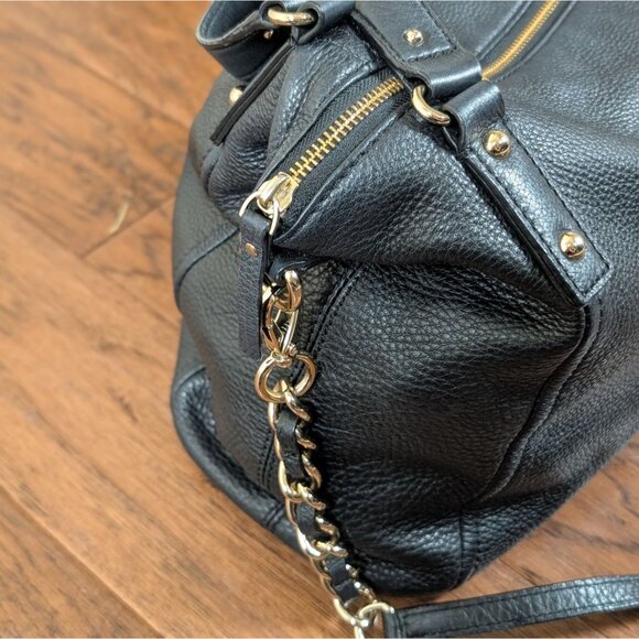 Kate Spade New York Pine Street Kori Black Pebbled Leather Shoulder Bag Cassic - Picture 2 of 10